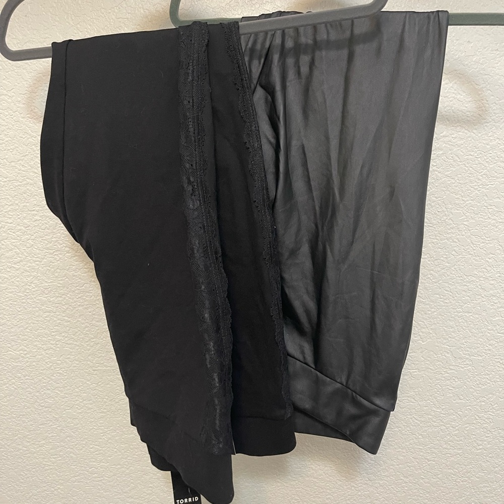 Faux Leather and Lace Legging Bundle